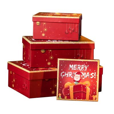 China Handmade Stock Christmas Gift Packing Set Cardboard Box for sale