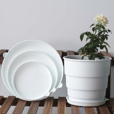 China home & White Plastic Drip Tray For Pots Planter Tray Black Plastic Saucer Planters Garden Flower Pots for sale