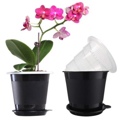 China Eco-friendly Plastic Planters Indoor Flower Plant Pots With Drainage Paddle Modern Decorative Gardening For House Plants Flowers for sale