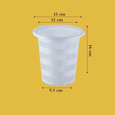 China 12cm Indoor Flower Water Basket Meshpot Hydroponics Cup Basket Modern Colorful Plastic Net &Customization Mesh Pot Home Decoration for sale