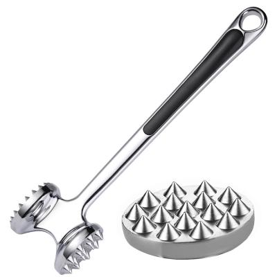 China Viable Zinc Alloy Mallet Hanging Kitchen Beef Tenderizer Clamp Tool Hammer Pounder for sale