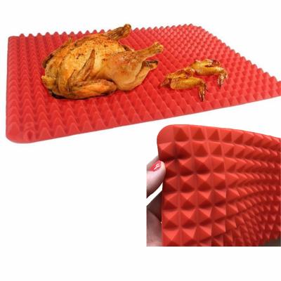 China Sustainable Chicken Pyramid Pan Silicone Baking Mat Food Grade Heat Resistant Christmas for sale