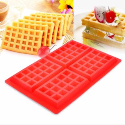 China Viable Silicone Cake Mousse Tart Baking Baking Waffle Mold Hot Selling Custom Rectangle Ice Cube Tray for sale