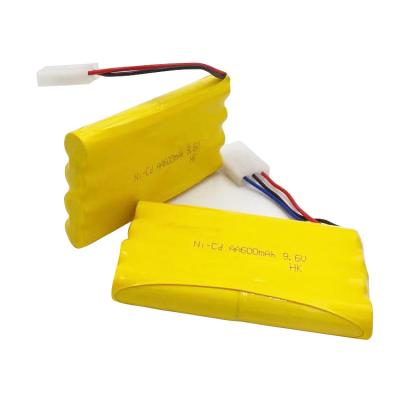 China Other Factory NI-CD Rechargeable Battery Wholesale Pack With 9.6v AA 600mAh for sale