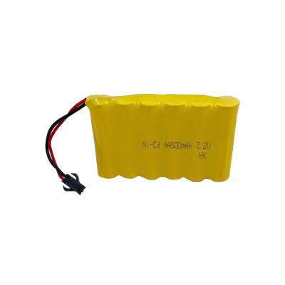 China Other Factory Wholesale NICD AA 500mAh 7.2V Rechargeable Battery Pack for sale