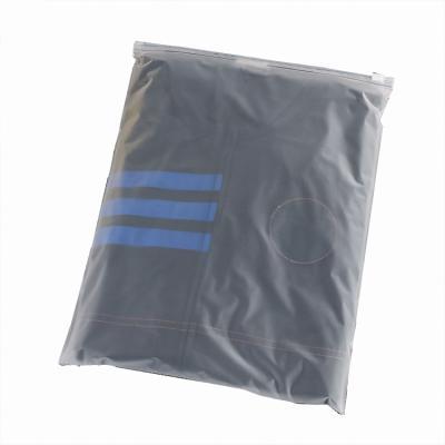 China Recyclable in stock plastic packaging for single side frosted fabric zipper bag for sale