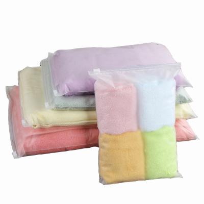 China Hot Selling Recyclable Frosted PVC Packaging Zipper Bag For Cloth for sale