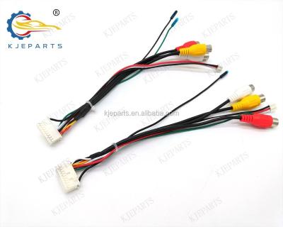 China Auto 24 Pins Car CD Player Audio Video Adapter RCA Wiring Harness for sale