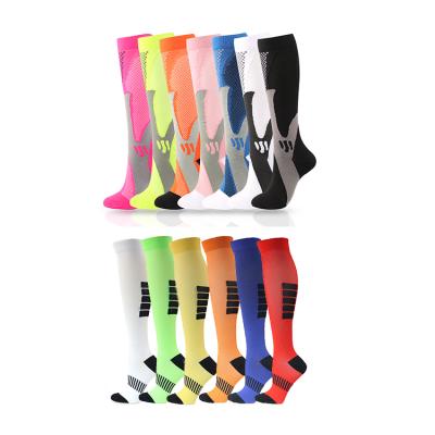 China High Quality QUICK DRY Custom Made Knee High 20-30mmhg Women Men Cycling Sports Compression Socks Wholesale for sale