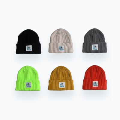 China COMMON Custom Winter Knitted Customization Oversized Quality Mens Fleece Neon Beanie for sale