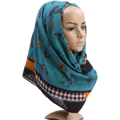 China Veil Fabric Chiffon Hijab Scarf Styles New 2022 Women Style Latest Pins Abaya Hijab Cotton Muslim Print for sale