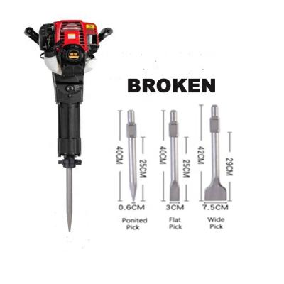 China Low Fuel Consumption Portable Demolition Purpose Demolition Breaker Equipment Multi Water Well Drilling Four Stroke Gasoline Jack Hammer for sale