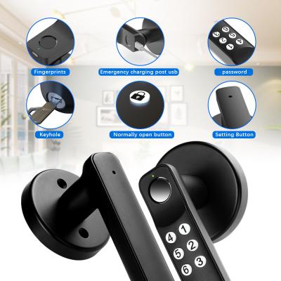 China T01 Fingerprint Door Lock, Keyless Entry Door Locks Biometric Door Lock With Silicone Keyboard, For Home Office Apartment for sale