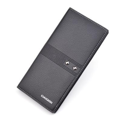 China Wholesale Leather Waterproof Simple Black Mens PU Money Clip Wallet for sale