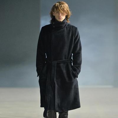 China 2021 Autumn And Winter New Street Mid Autumn And Winter New Street Anti-Wrinkle Youth Style Black Coat Men'S Coat Long And Long Warm Casual Woolen Coats for sale