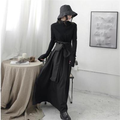 China Fashion Breathable One Line Of Small Designer Deconstruction High Waist Breathable Dark Irregular Bust Slim Skirt for sale