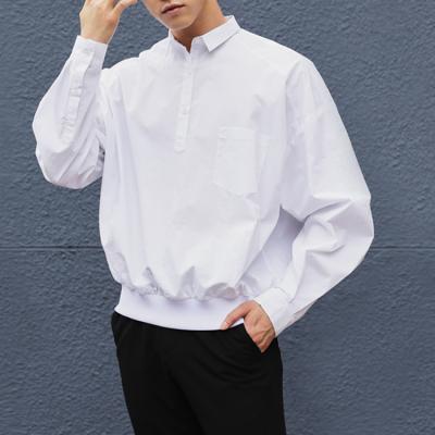 China Men's Long Sleeve Shirt Loose Breathable Fit Over Waist Nightclub Personality Fashion Casual Man Hip Hop Designer Shirt for sale