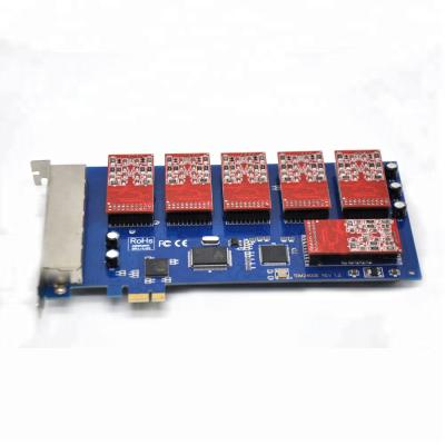 China Asterisk Card TDM2400 PCI 24 FXO/FXS Ports Analog Voip Modules Digium Trixbox Card For 4U Version Support trixbox/elastix/ip PBX TDM2400 4U for sale