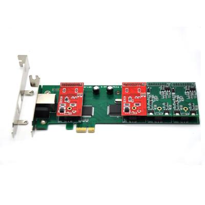 China Home Asterisk TDM410EL PCI-E 4 FXO/FXS 2U Analog Card Compatible with DIGIUM for sale