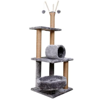 China Stocked Room Cat Climbing Frame Tree Hole Cat House Pet Multi-platform Cat Scratching Toy for sale