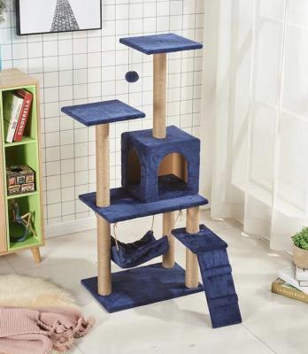 China Built-in High Quality Wooden Funny Cat Climbing Frame Cat House Cat Tree For Play for sale