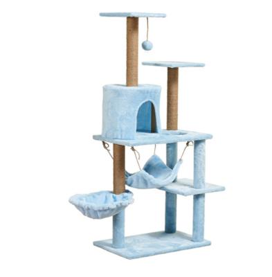 China Sustainable Cat Climber For Indoor Cats Scratcher Furniture Wooden Cat Tree for sale