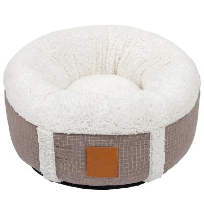 China Viable Wholesale Cute Modern Round Designer Cheap Pet Bed Bedding Supplies Dog Beds From China for sale