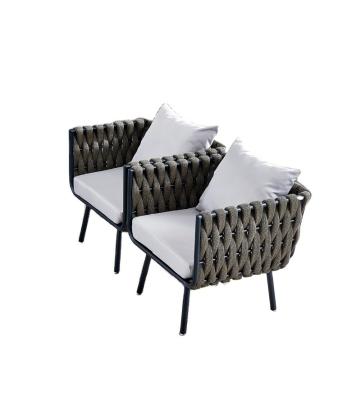 China Balcony single yard sofa chair rattan leisure rattan chair modern weaving three-piece combination for sale