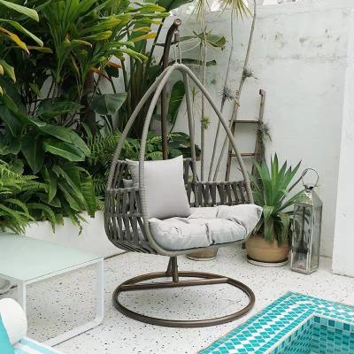 China Modern Outdoor Indoor Outdoor Rattan Chair Leisure Swing Chair Luxury Garden Sets for sale