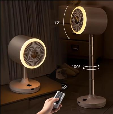 China Power Source usb Rechargeable Floor Standing Fan With Light Portable Desk Table Fan for sale