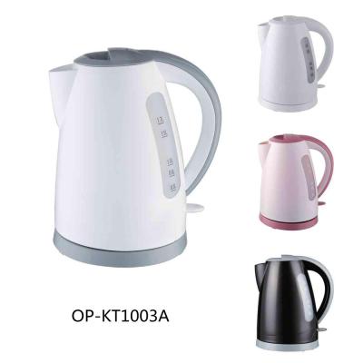 China Auto Shut-off 1500W Plastic Electric Kettle 110V/220V-240V Power Fast Heating for sale