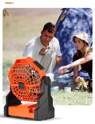 China Summer Portable Outdoor Rechargeable Battery Camping Fan with LED Light Private Mold NO for sale