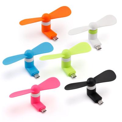 China Gepersonaliseerd logo Mobiele telefoon Draagbaar 3 In 1 USB Type C Fasting Cooling Mini Fan voor 15g Te koop