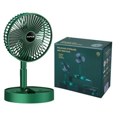 China Charging Desktop Scalable Fan White Green Plastic Desktop Home Portable Electric Fan for sale