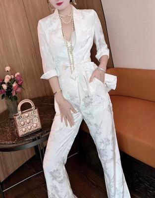 China Anti-wrinkle fashion style stylish blazer and gaiters 2022 new 2 piece set for women casual suits set pants two piece set for sale