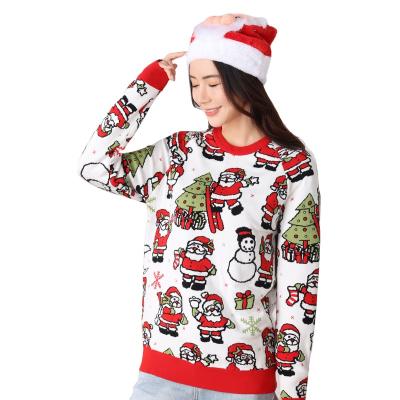 China Good Quality 100% Women's Christmas Pullovers Sweater Anti-pilling Sweater Knitwear Autumn Cotton Sweater for sale