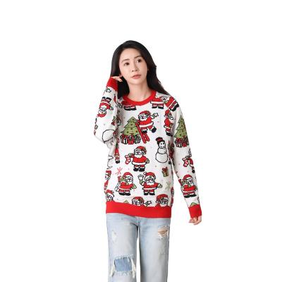 China Custom Size Quality Anti-pilling Knitting Patterns Ugly Woman Jumper Pullover Sweater For Christmas Funny Family Couples Crew Neck for sale