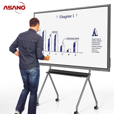 China Business T-C298I 98 Inch 4K UHD Interactive Whiteboard Interactive Flat Panel With Mobile Stand For Conference Factory ASANO Best Price for sale