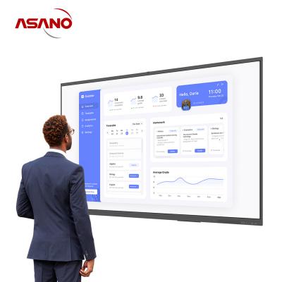 China T-C255I Multifunctional OPS Panel ASANO Smart Finger Teaching All In One Huge Size Interactive Computer LED Whiteboard Maker for sale