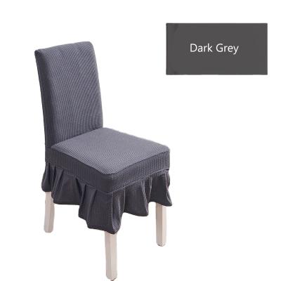 China Durable Waterproof Super Soft Fleece Fabric Skirt Chair Covers Modern Elastic Chair Covers Hotel Party Dining Chair Covers for sale