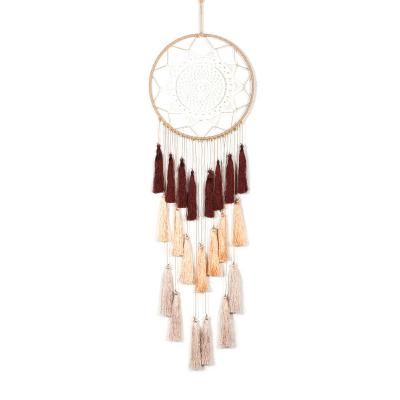 China Modern Nordic Style Multicolor Handmade Dreamcatcher With Tassels Decoration Simple Hanging Home Decor for sale