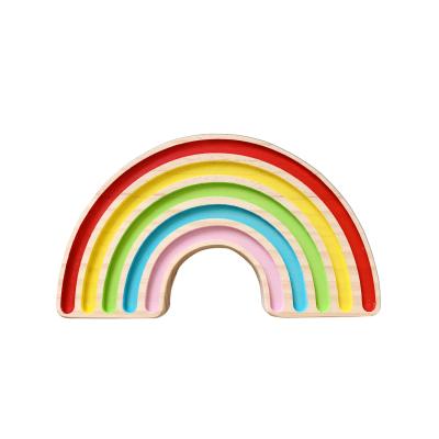 China Simple Modern Nordic Style Figurines Childre's Room Home Decoration Photography Wooden Iridescent Home Props for sale