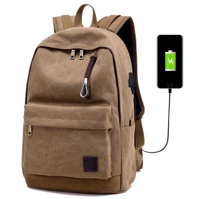 China With USB Large Capacity Backpacks Chargeable Single Canvas Breathable Durable Bags For Computer Outdoor Sports for sale