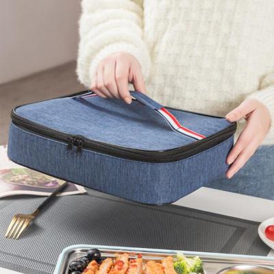 China Outdoor Events Oxford Cloth Thermal Bags Portable Working Bring Meal Box Thicken Simple Lunch Bag Kitchen Cabinet Organizer Reusable for sale