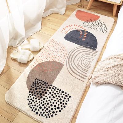 China Anti-Slip Kitchen Mat Long Bathroom Rug Washable Home Berber Fleece Bedside Room Household Strip Floor Living Room Bedroom Rug for sale