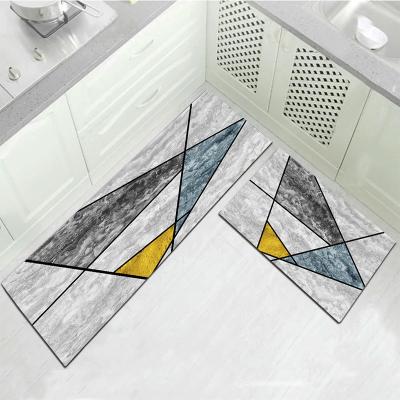 China Modern Anti-slip Kitchen Mat Bathroom Carpet Entrance Balcony Hotel Garden Mat Tapete Bedroom Area Rugs Machine Wash for sale