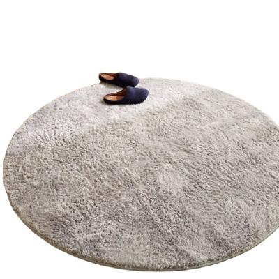 China Washable Home Living Room Thicken Fluffy Tea Table Mat For Faux Fur Rug For Kids Bedroom Computer Chair Round Carpets for sale