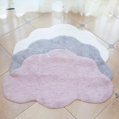 China Crawling Mats For Office Book Room Bedroom Living Room Decoration Washable Floor Mat Children Home Nordic Cloud Shaped Cotton for sale