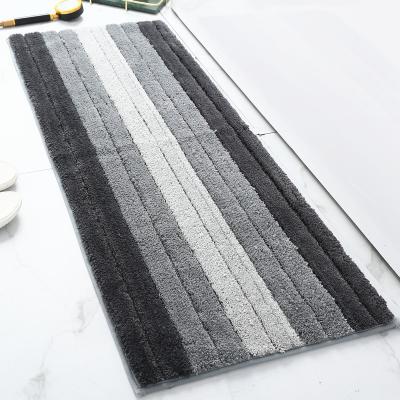 China 2pcs/set Washable Progressive Change Floor Pad Stripped Rectangle Bath Mat TPR Non-Slippery Single Door Kitchen Decorations Household for sale