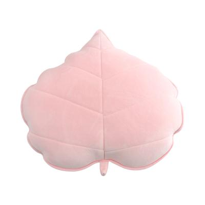 China 3D Viable Leaves Back Simulation Cushions Sleeping Children Stuffed Toy Soft Sofa Bedroom Bedding Car Pillows Plush Room Home Decor for sale